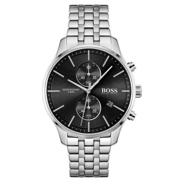 Hugo Boss Men’s Quartz Stainless Steel Black Dial 42mm Watch 1513869 UAE DUBAI AJMAN SHARJAH ABU DHABI RAS AL KHAIMA UMM UL QUWAIN ALAIN FUJAIRAH