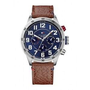 Tommy Hilfiger Men’s Quartz Brown Leather Strap Blue Dial 46mm Watch 1791066 UAE DUBAI AJMAN SHARJAH ABU DHABI RAS AL KHAIMA UMM UL QUWAIN ALAIN FUJAIRAH