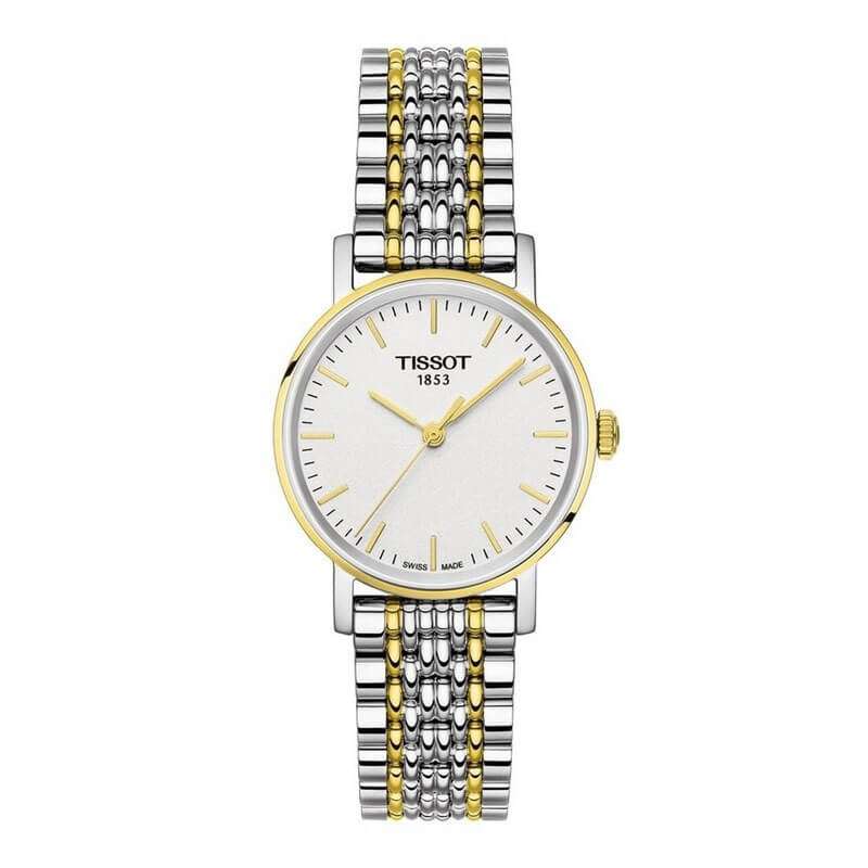 Tissot Women s Quartz Swiss Made Two tone Stainless Steel Silver