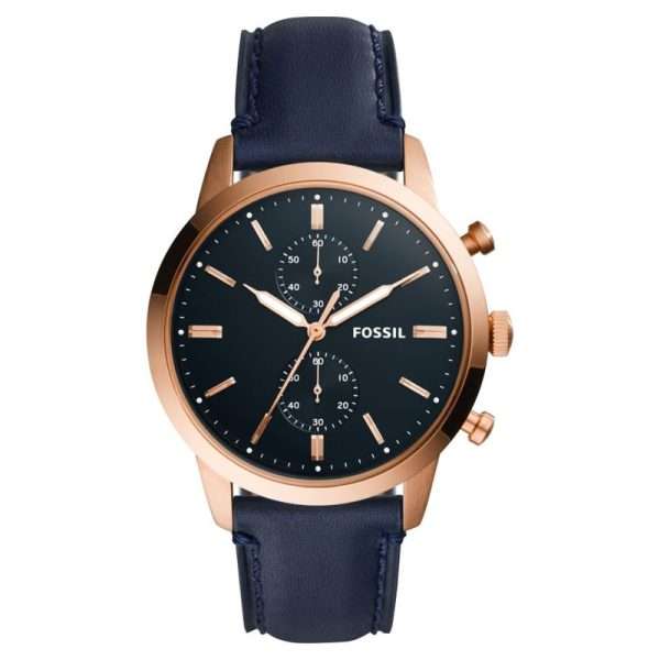 Fossil Men’s Quartz Blue Leather Strap Blue Dial 44mm Watch FS5436 UAE DUBAI AJMAN SHARJAH ABU DHABI RAS AL KHAIMA UMM UL QUWAIN ALAIN FUJAIRAH