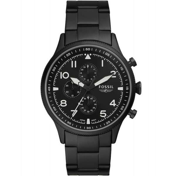 Fossil Men’s Quartz Black Stainless Steel Black Dial 44mm Watch FS5811 UAE DUBAI AJMAN SHARJAH ABU DHABI RAS AL KHAIMA UMM UL QUWAIN ALAIN FUJAIRAH