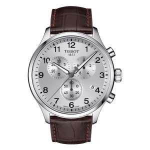 TISSOT Men’s Swiss Made Quartz Brown Leather Strap Silver Dial 45mm Watch T116.617.16.037.00 UAE DUBAI AJMAN SHARJAH ABU DHABI RAS AL KHAIMA UMM UL QUWAIN ALAIN FUJAIRAH