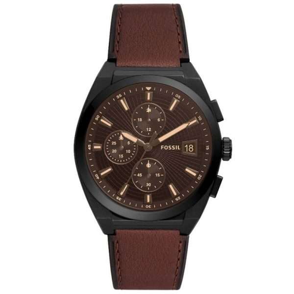 Fossil Men’s Quartz Brown Leather Strap Black Dial 42mm Watch FS5798 UAE DUBAI AJMAN SHARJAH ABU DHABI RAS AL KHAIMA UMM UL QUWAIN ALAIN FUJAIRAH