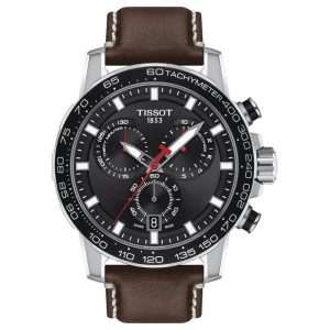TISSOT Men’s Swiss Made Quartz Brown Leather Strap Black Dial 45mm Watch T125.617.16.051.01 UAE DUBAI AJMAN SHARJAH ABU DHABI RAS AL KHAIMA UMM UL QUWAIN ALAIN FUJAIRAH
