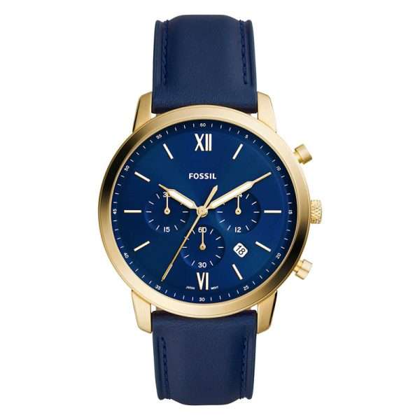 Fossil Men’s Quartz Leather Strap Blue Dial 44mm Watch FS5790 UAE DUBAI AJMAN SHARJAH ABU DHABI RAS AL KHAIMA UMM UL QUWAIN ALAIN FUJAIRAH