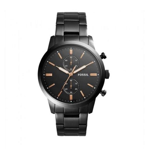 Fossil Men’s Quartz Stainless Steel Black Dial 44mm Watch FS5379 UAE DUBAI AJMAN SHARJAH ABU DHABI RAS AL KHAIMA UMM UL QUWAIN ALAIN FUJAIRAH