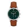 Emporio Armani Men’s Quartz Brown Leather Strap Green Dial 43mm Watch AR1941 UAE DUBAI AJMAN SHARJAH ABU DHABI RAS AL KHAIMA UMM UL QUWAIN ALAIN FUJAIRAH