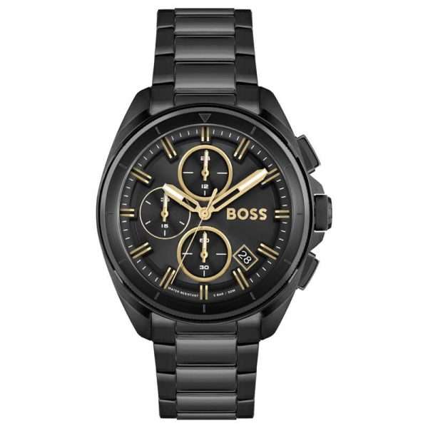 Hugo Boss Men’s Quartz Black Stainless Steel Black Dial 44mm Watch 1513950 UAE DUBAI AJMAN SHARJAH ABU DHABI RAS AL KHAIMA UMM UL QUWAIN ALAIN FUJAIRAH