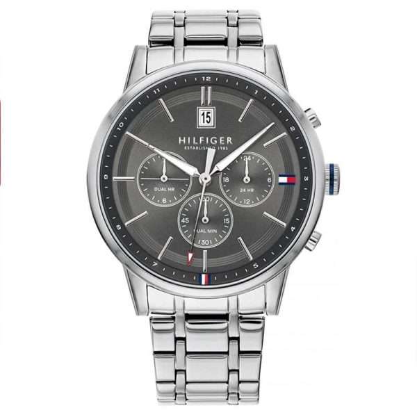 Tommy Hilfiger Men’s Quartz Stainless Steel Grey Dial 44mm Watch 1791632 UAE DUBAI AJMAN SHARJAH ABU DHABI RAS AL KHAIMA UMM UL QUWAIN ALAIN FUJAIRAH