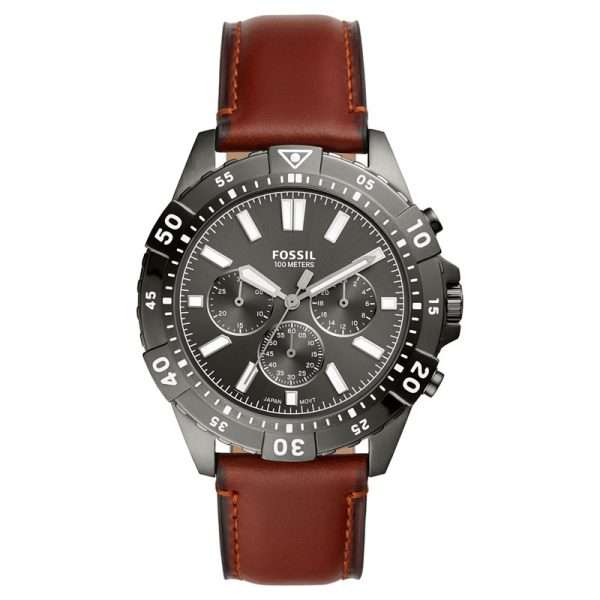 Fossil Men’s Quartz Leather Strap Gray Dial 44mm Watch FS5770 UAE DUBAI AJMAN SHARJAH ABU DHABI RAS AL KHAIMA UMM UL QUWAIN ALAIN FUJAIRAH