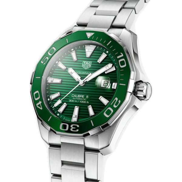 Tag Heuer Men’s Automatic Swiss Made Silver Stainless Steel Green Dial 43mm Watch WAY201S.BA0927 UAE DUBAI AJMAN SHARJAH ABU DHABI RAS AL KHAIMA UMM UL QUWAIN ALAIN FUJAIRAH