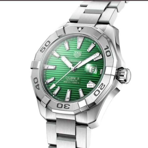 Tag Heuer Men’s Automatic Swiss Made Silver Stainless Steel Green Dial 43mm Watch WAY2015.BA0927 UAE DUBAI AJMAN SHARJAH ABU DHABI RAS AL KHAIMA UMM UL QUWAIN ALAIN FUJAIRAH