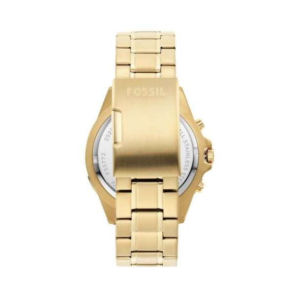 Fossil Men’s Quartz Stainless Steel Gold Dial 44mm Watch FS5772 UAE DUBAI AJMAN SHARJAH ABU DHABI RAS AL KHAIMA UMM UL QUWAIN ALAIN FUJAIRAH