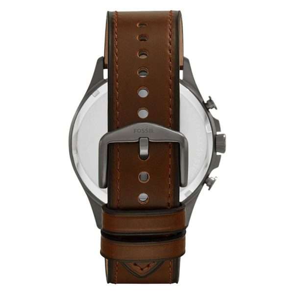 Fossil Men’s Quartz Leather Strap Gray Dial 46mm Watch FS5815 UAE DUBAI AJMAN SHARJAH ABU DHABI RAS AL KHAIMA UMM UL QUWAIN ALAIN FUJAIRAH