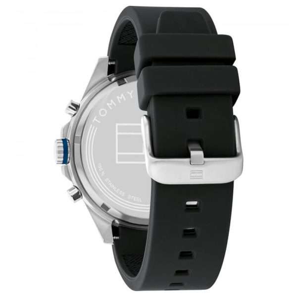 Tommy Hilfiger Men’s Quartz Black Silicone Strap Black Dial 45mm Watch 1791971 UAE DUBAI AJMAN SHARJAH ABU DHABI RAS AL KHAIMA UMM UL QUWAIN ALAIN FUJAIRAH