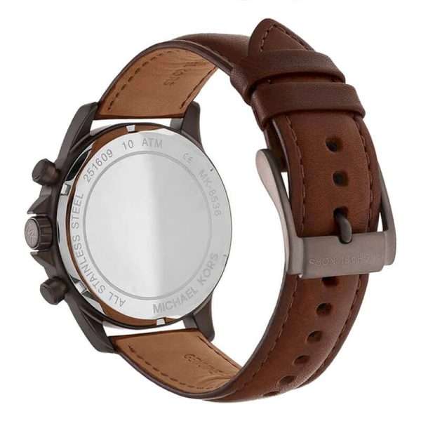 Michael Kors Men’s Quartz Brown Leather Strap Black Dial 45mm Watch MK8536 UAE DUBAI AJMAN SHARJAH ABU DHABI RAS AL KHAIMA UMM UL QUWAIN ALAIN FUJAIRAH
