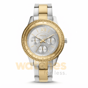Fossil Women’s Quartz Two-tone Stainless Steel Silver Dial 37mm Watch ES5107 UAE DUBAI AJMAN SHARJAH ABU DHABI RAS AL KHAIMA UMM UL QUWAIN ALAIN FUJAIRAH