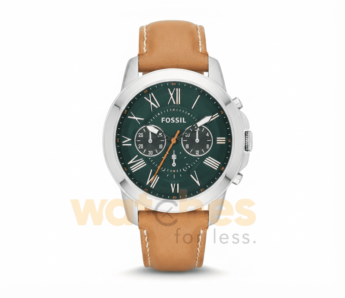 Fossil Men’s Quartz Leather Strap Green Dial 44mm Watch FS4918 UAE DUBAI AJMAN SHARJAH ABU DHABI RAS AL KHAIMA UMM UL QUWAIN ALAIN FUJAIRAH