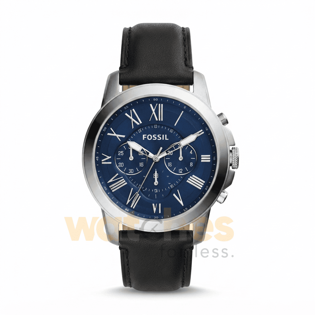 Fossil Men’s Quartz Leather Strap Blue Dial 44mm Watch FS4990 UAE DUBAI AJMAN SHARJAH ABU DHABI RAS AL KHAIMA UMM UL QUWAIN ALAIN FUJAIRAH