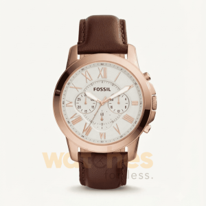 Fossil Men’s Quartz Leather Strap White Dial 44mm Watch FS4991 UAE DUBAI AJMAN SHARJAH ABU DHABI RAS AL KHAIMA UMM UL QUWAIN ALAIN FUJAIRAH