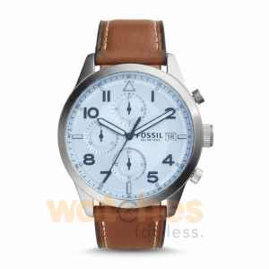 Fossil Men’s Quartz Leather Strap Silver Dial 44mm Watch FS5169 UAE DUBAI AJMAN SHARJAH ABU DHABI RAS AL KHAIMA UMM UL QUWAIN ALAIN FUJAIRAH
