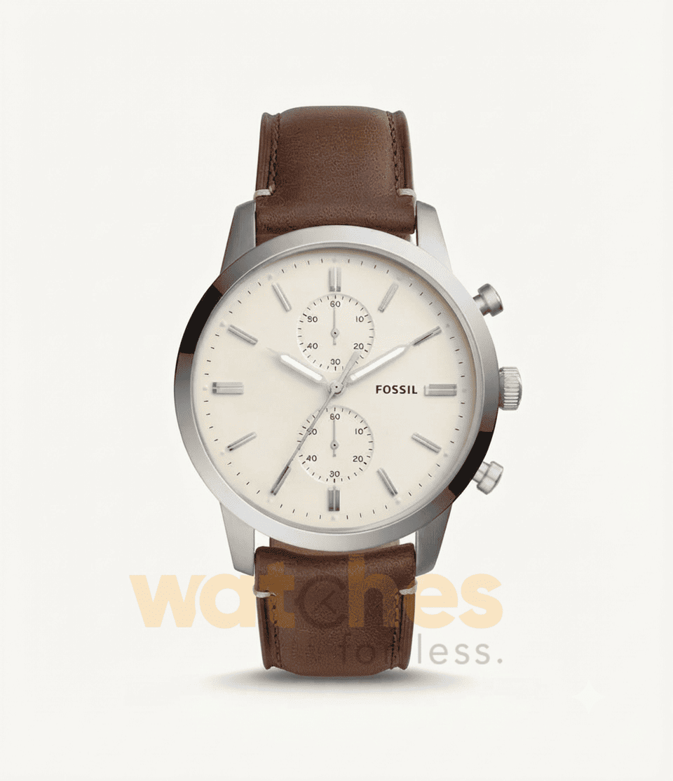 Fossil Men’s Quartz Leather Strap Cream Dial 44mm Watch FS5350 UAE DUBAI AJMAN SHARJAH ABU DHABI RAS AL KHAIMA UMM UL QUWAIN ALAIN FUJAIRAH