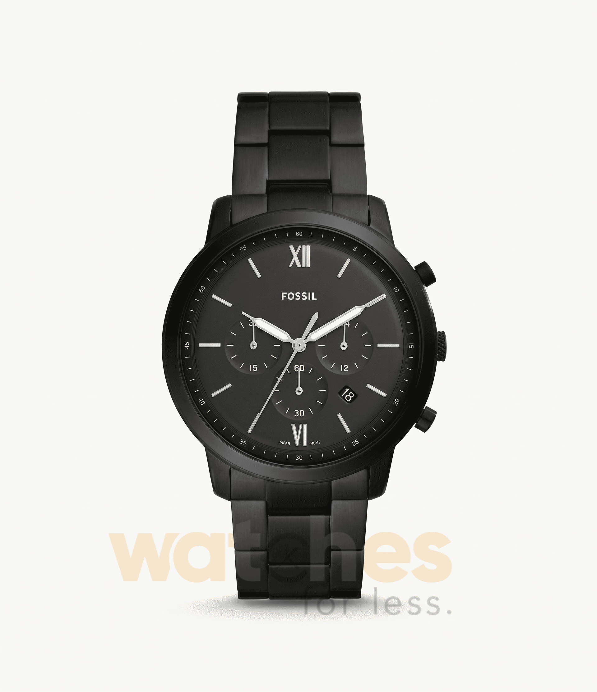Fossil Men’s Quartz Stainless Steel Black Dial 44mm Watch FS5474 UAE DUBAI AJMAN SHARJAH ABU DHABI RAS AL KHAIMA UMM UL QUWAIN ALAIN FUJAIRAH