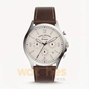 Fossil Men’s Quartz Leather Strap Beige Dial 46mm Watch FS5696 UAE DUBAI AJMAN SHARJAH ABU DHABI RAS AL KHAIMA UMM UL QUWAIN ALAIN FUJAIRAH