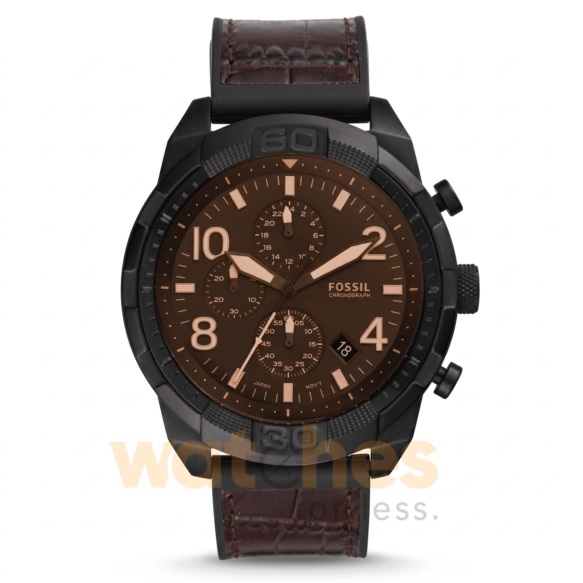 Fossil Men’s Quartz Leather Strap Brown Dial 50mm Watch FS5713 UAE DUBAI AJMAN SHARJAH ABU DHABI RAS AL KHAIMA UMM UL QUWAIN ALAIN FUJAIRAH