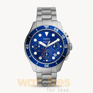 Fossil Men’s Quartz Stainless Steel Blue Dial 46mm Watch FS5724