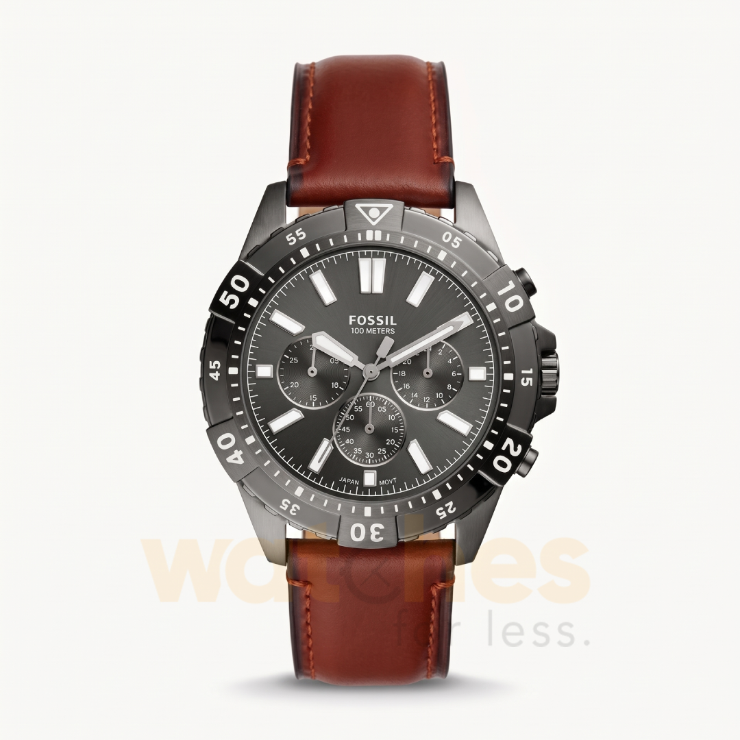 Fossil Men’s Quartz Leather Strap Gray Dial 44mm Watch FS5770 UAE DUBAI AJMAN SHARJAH ABU DHABI RAS AL KHAIMA UMM UL QUWAIN ALAIN FUJAIRAH