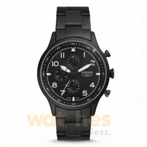 Fossil Men’s Quartz Black Stainless Steel Black Dial 44mm Watch FS5811 (Without Tag)