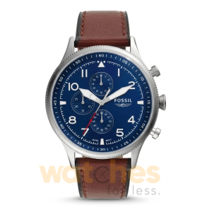 Fossil Men’s Quartz Brown Leather Strap Blue Dial 44mm Watch FS5832 UAE DUBAI AJMAN SHARJAH ABU DHABI RAS AL KHAIMA UMM UL QUWAIN ALAIN FUJAIRAH