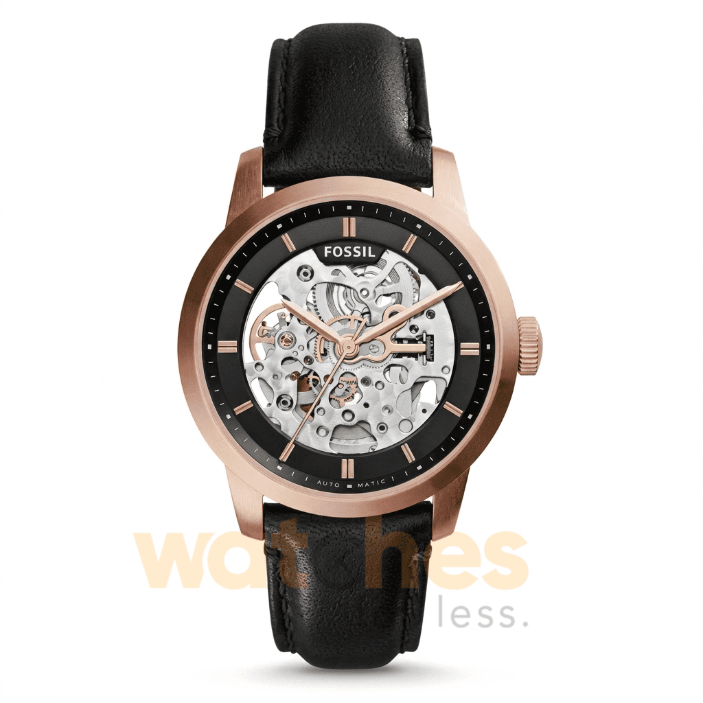 Fossil Men’s Automatic Leather Strap Skeleton Dial 40mm Watch ME3084 UAE DUBAI AJMAN SHARJAH ABU DHABI RAS AL KHAIMA UMM UL QUWAIN ALAIN FUJAIRAH