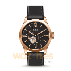 Fossil Men’s Automatic Leather Strap Black Dial 44mm Watch ME3170 UAE DUBAI AJMAN SHARJAH ABU DHABI RAS AL KHAIMA UMM UL QUWAIN ALAIN FUJAIRAH