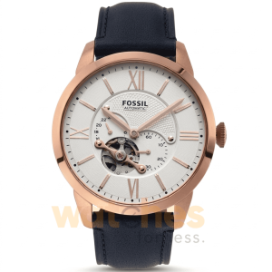 Fossil Men’s Automatic Leather Strap White Dial 44mm Watch ME3171 UAE DUBAI AJMAN SHARJAH ABU DHABI RAS AL KHAIMA UMM UL QUWAIN ALAIN FUJAIRAH