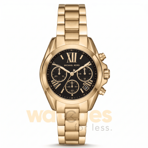 Michael Kors Women’s Chronograph Quartz Stainless Steel Black Dial 36mm Watch MK6959 (Without Tag)
