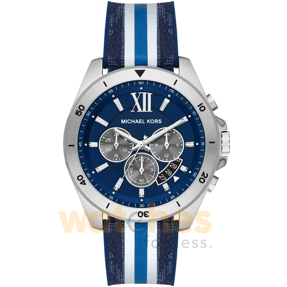 Michael Kors Men’s Quartz Polyvinyl Chloride Strap Blue Dial 45mm Watch MK8950