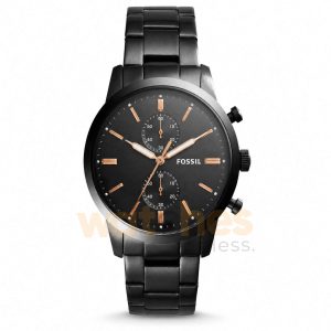 Fossil Men’s Quartz Stainless Steel Black Dial 44mm Watch FS5379