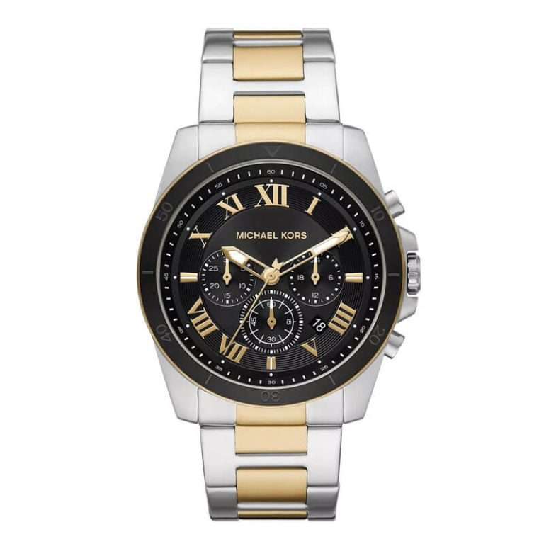 Michael Kors Men’s Quartz Stainless Steel Black Dial 44mm Watch MK8901 ...