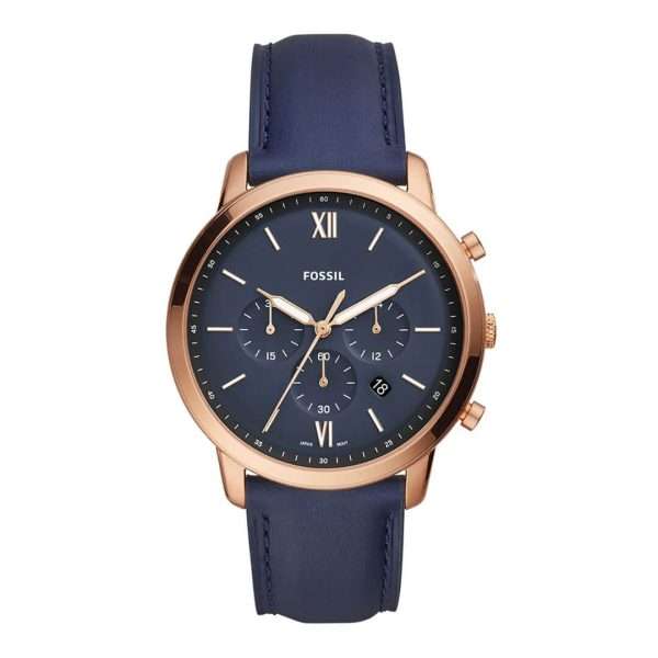 Fossil Men’s Quartz Leather Strap Blue Dial 44mm Watch FS5454 UAE DUBAI AJMAN SHARJAH ABU DHABI RAS AL KHAIMA UMM UL QUWAIN ALAIN FUJAIRAH