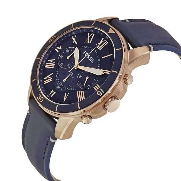 Fossil Men’s Quartz Leather Strap Blue Dial 43mm Watch FS5237 UAE DUBAI AJMAN SHARJAH ABU DHABI RAS AL KHAIMA UMM UL QUWAIN ALAIN FUJAIRAH