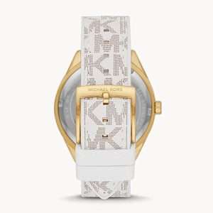 Michael Kors Women’s Quartz Beige Silicone & Leather Strap Gold Dial 40mm Watch MK7204 UAE DUBAI AJMAN SHARJAH ABU DHABI RAS AL KHAIMA UMM UL QUWAIN ALAIN FUJAIRAH