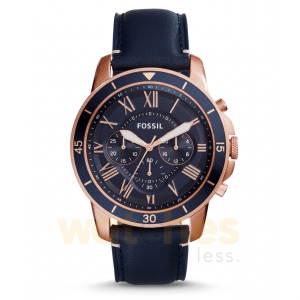 Fossil Men’s Quartz Leather Strap Blue Dial 43mm Watch FS5237