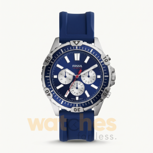 Fossil Men’s Quartz Silicone Strap Blue Dial 44mm Watch FS5709