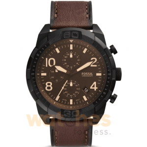 Fossil Men’s Quartz Brown Leather Strap Black Dial 50mm Watch FS5875 UAE DUBAI AJMAN SHARJAH ABU DHABI RAS AL KHAIMA UMM UL QUWAIN ALAIN FUJAIRAH