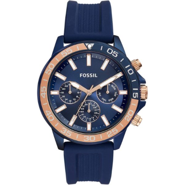 Fossil Men’s Quartz Silicone Strap Blue Dial 45mm Watch BQ2498 UAE DUBAI AJMAN SHARJAH ABU DHABI RAS AL KHAIMA UMM UL QUWAIN ALAIN FUJAIRAH