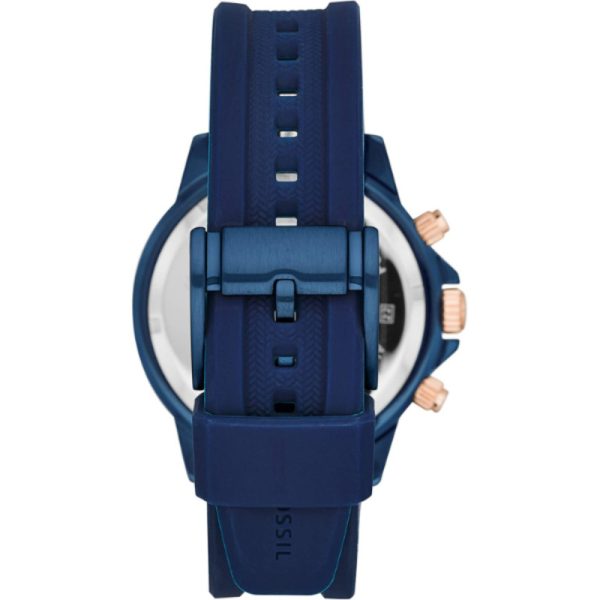 Fossil Men’s Quartz Silicone Strap Blue Dial 45mm Watch BQ2498 UAE DUBAI AJMAN SHARJAH ABU DHABI RAS AL KHAIMA UMM UL QUWAIN ALAIN FUJAIRAH