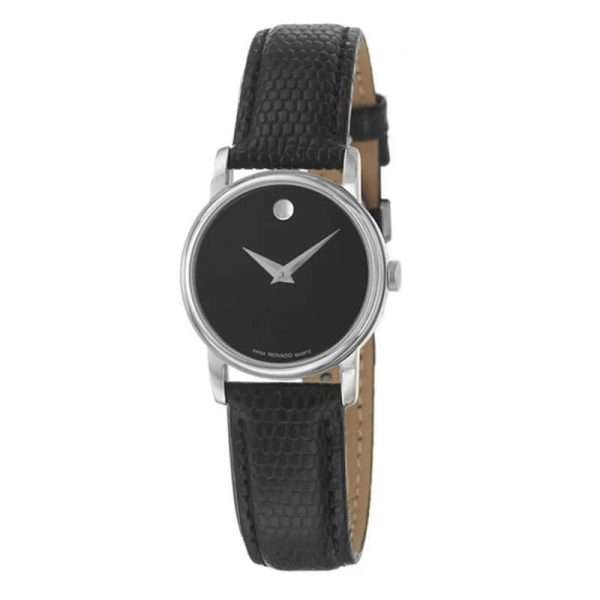 Movado Women’s Swiss Made Quartz Black Leather Strap Black Dial 26mm Watch 2100004 UAE DUBAI AJMAN SHARJAH ABU DHABI RAS AL KHAIMA UMM UL QUWAIN ALAIN FUJAIRAH