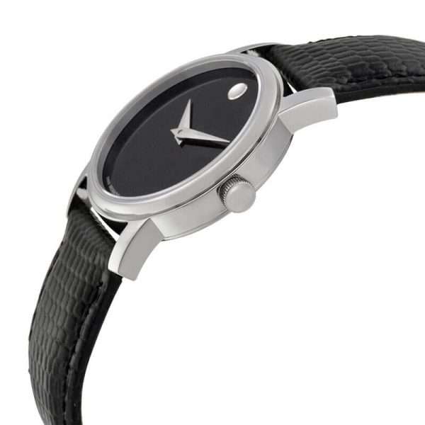 Movado Women’s Swiss Made Quartz Black Leather Strap Black Dial 26mm Watch 2100004 UAE DUBAI AJMAN SHARJAH ABU DHABI RAS AL KHAIMA UMM UL QUWAIN ALAIN FUJAIRAH